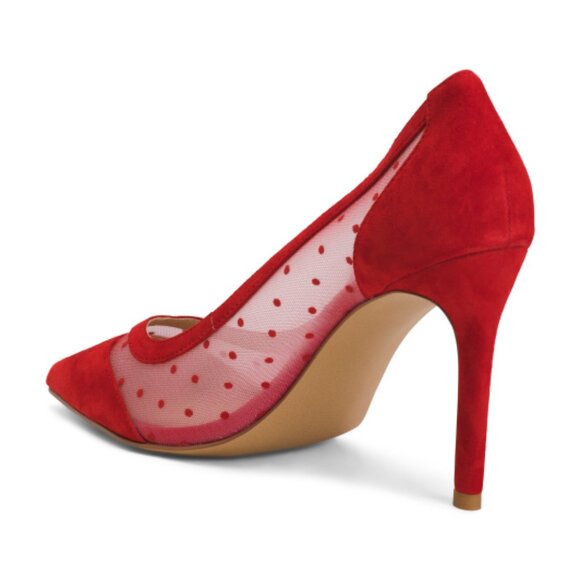 NEW ALLEGRA JAMES Suede Debbie Pumps red for women 663tn - Picture 9 of 9